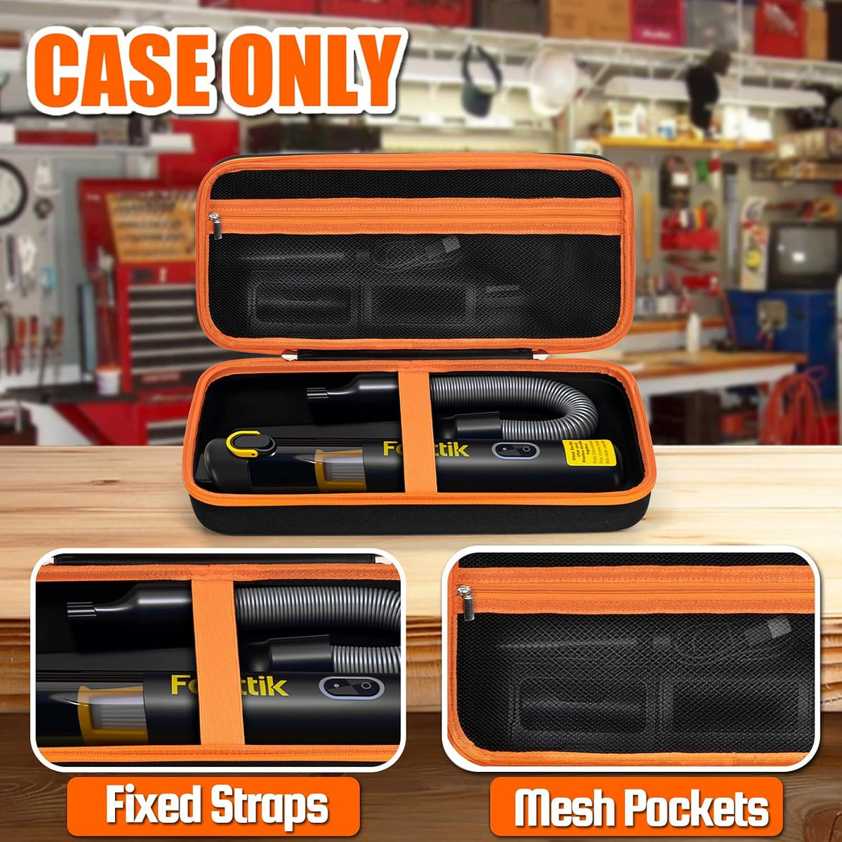 Carrying Case for Fanttik Slim V8 APEX/V8 Mate, Slim V10 APEX/V10 Mate Car Vacuum, Storage Organizer for Fantik V8/V10 Cordless Car Vacuum Accessories, Portable Fantikk Mini Vaccuum Case(Box Only)