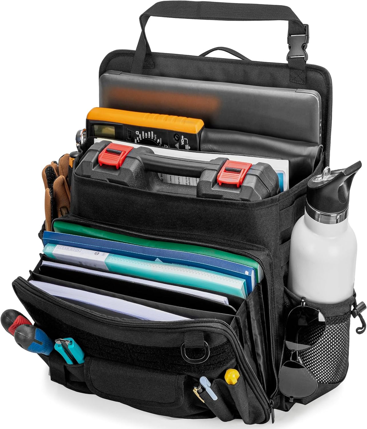 PGmoon Car Front Seat Organizer with Expandable Accordion Compartments