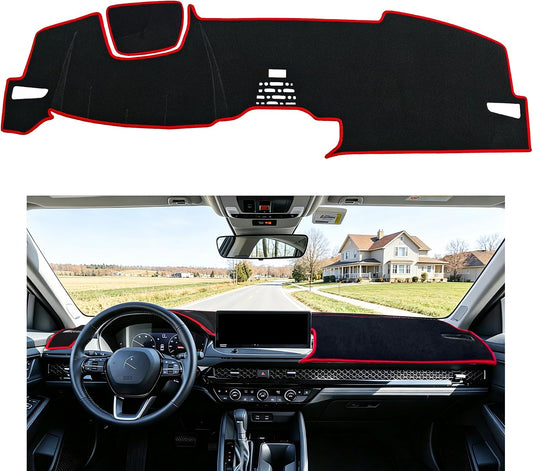 Dash Cover for Honda Accord 2023 2024 2025 2026 Accessories Dashboard Cover Mat Polyester Non-Slip Dash Protector Pad for Accord Center Console Sunshade No Glare Custom Fit, Red