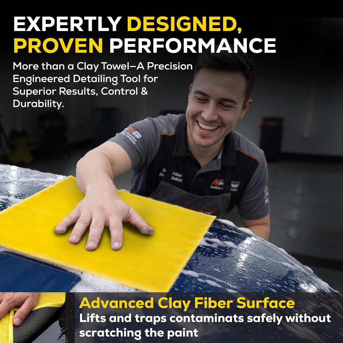 Premium Microfiber Clay Towel for Car Detailing 12 x 12 in