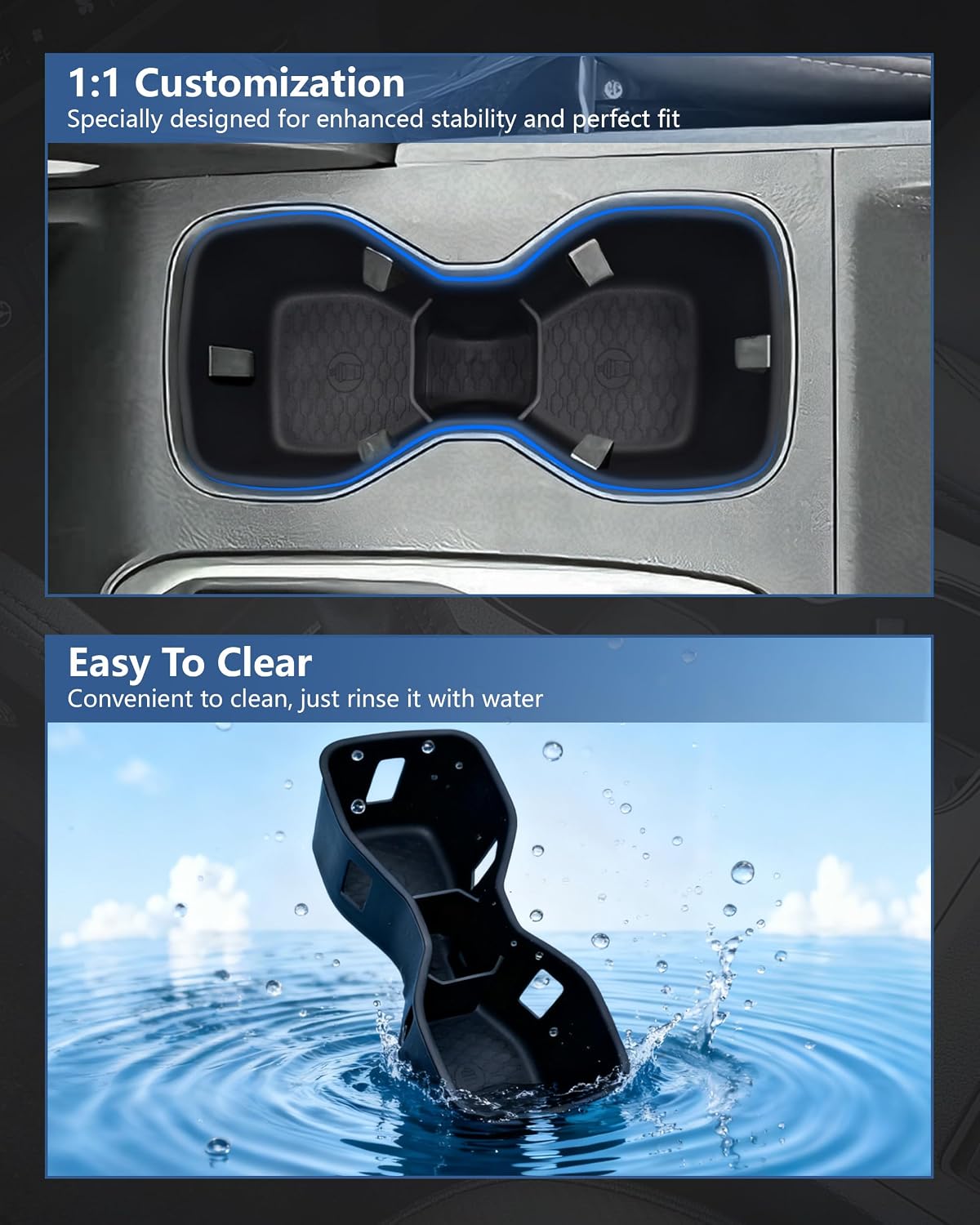 Cup Holder Inserts for 2022-2025 2026 Nissan Frontier Accessories