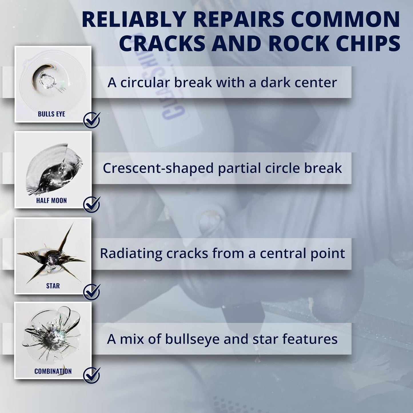 Clearshield Windshield Repair Kit - Window Rock Chip Repair Kit - Cracked Windshield Repair Kit - Auto Glass Repair Kit for 200+ Repairs
