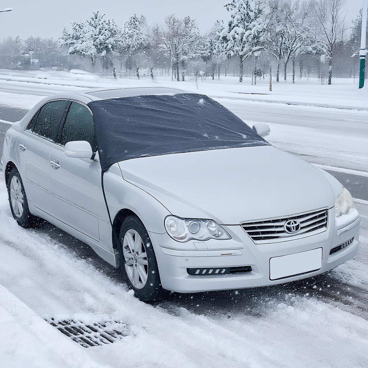 Subody Cldkz Windshield Cover for ice and Snow | 600D Three-Layer Composite Waterproof,Sunshade,Dustproof Fabric |Windshield Snow Cover for car, SUV, Truck|Winter car Accessories|car Windshield Cover