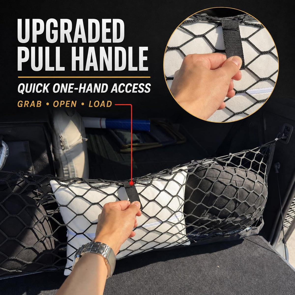 Cargo Net for All-New Toyota RAV4 2026 Accessories Rear Trunk Cargo Net Stretchable Organizer Elastic Mesh Net Compatible with Toyota RAV4 Accessories