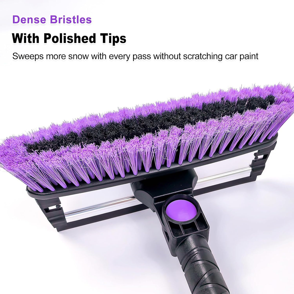 HEEYA 46.6 Inch Extendable Snow Scraper and Brush with Squeegee for Car SUV