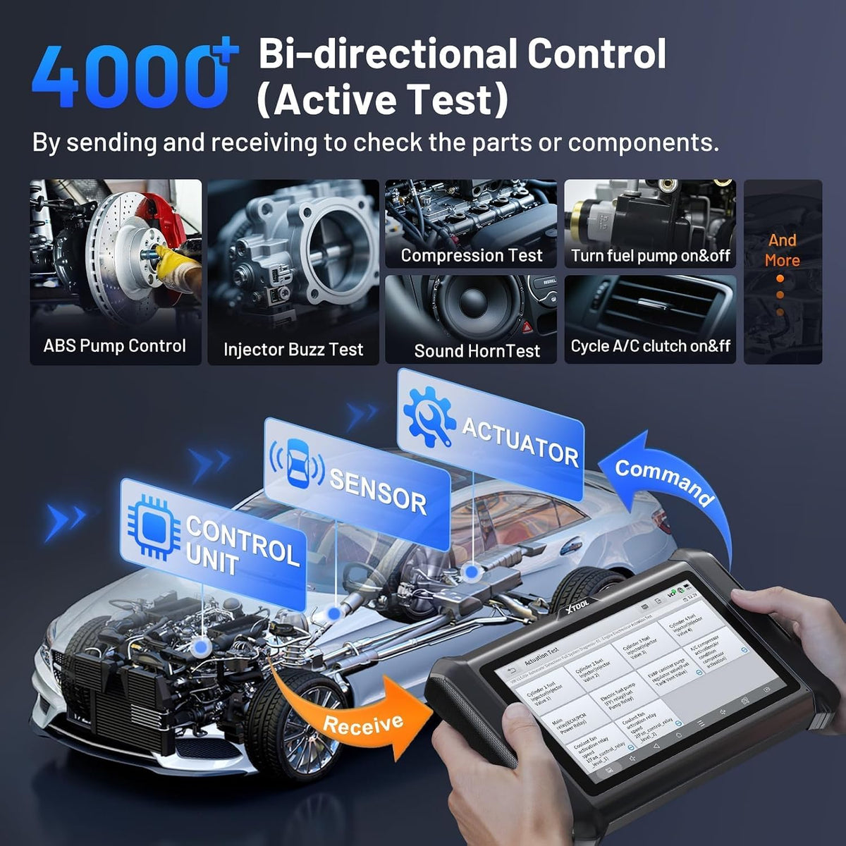 XTOOL D7W Wireles Bidirectional OBD2 Scanner Diagnostic Tool Ver. of D7/D7S