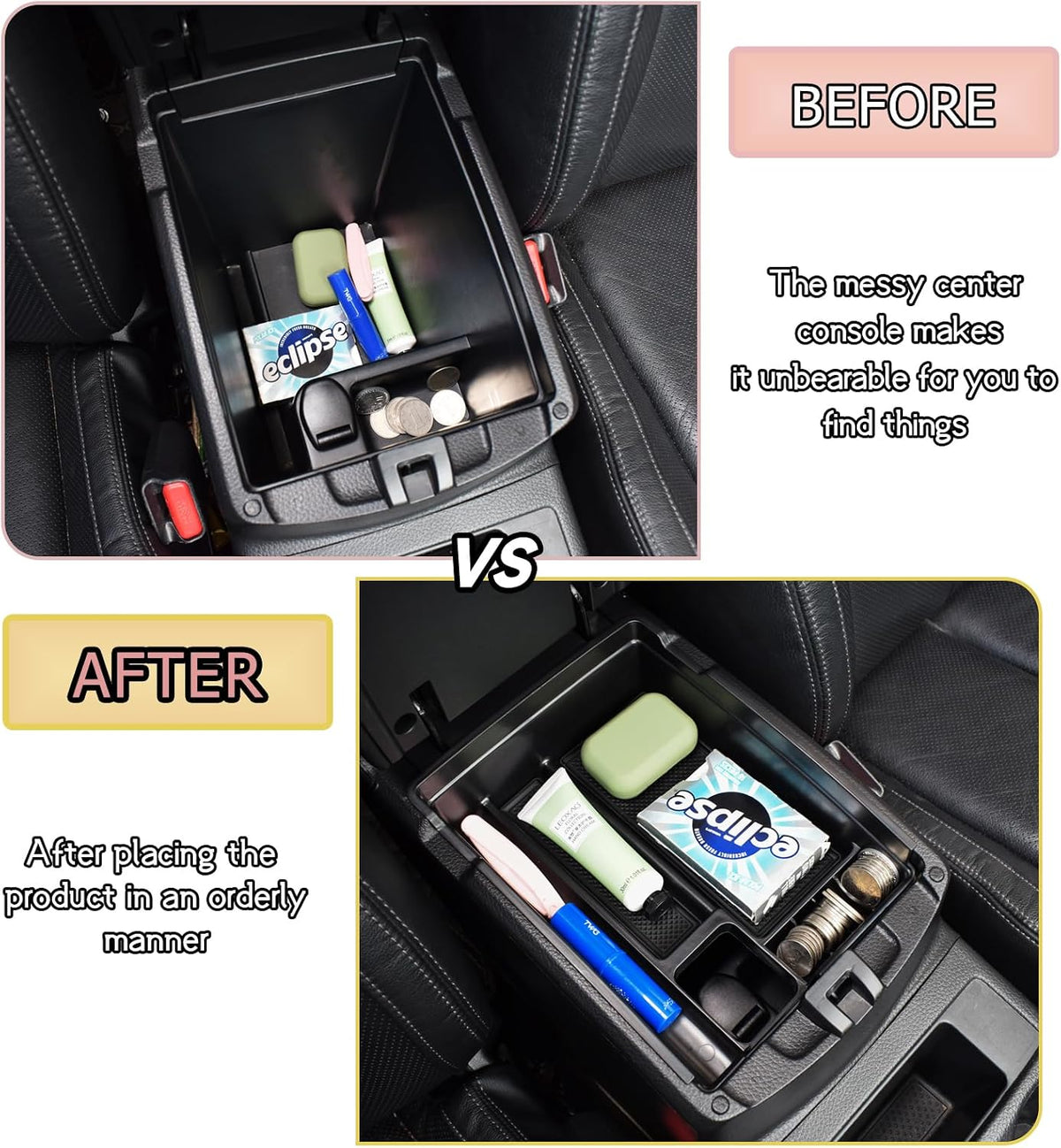 Center Console Organizer Tray for Nissan Rogue 2014-2020 / Murano 2015-2024