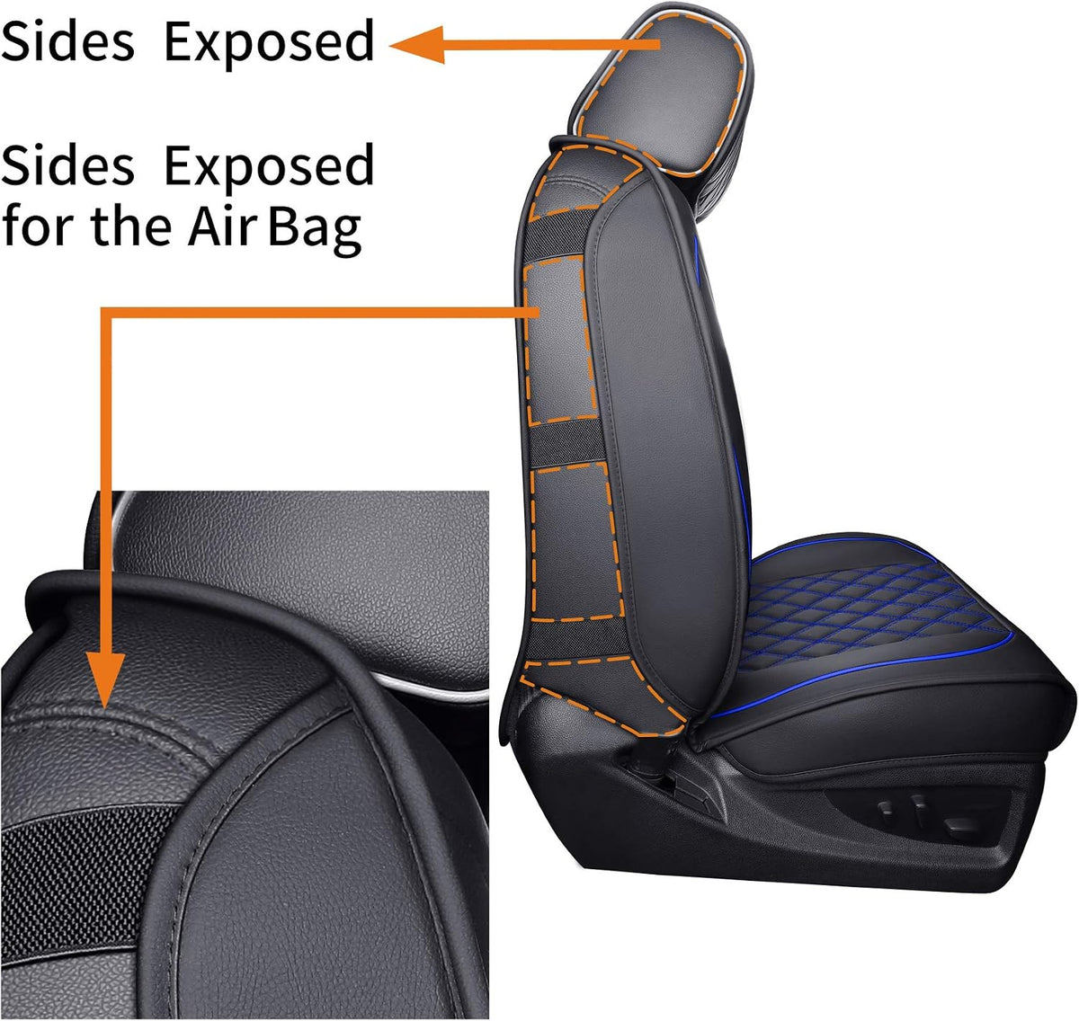 Chevy Silverado GMC Sierra 2 Front Seat Covers 2007-2026 1500 2500HD 3500HD