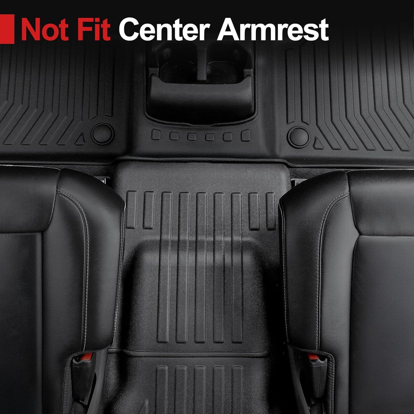 Floor Mats for 2021-2025 2026 Jeep Grand Cherokee L (6-Seater w/o 2nd Row Center Armrest Only), TPE All Weather Protection Durable Trunk Cargo Mat for Jeep Grand Cherokee L Accessories