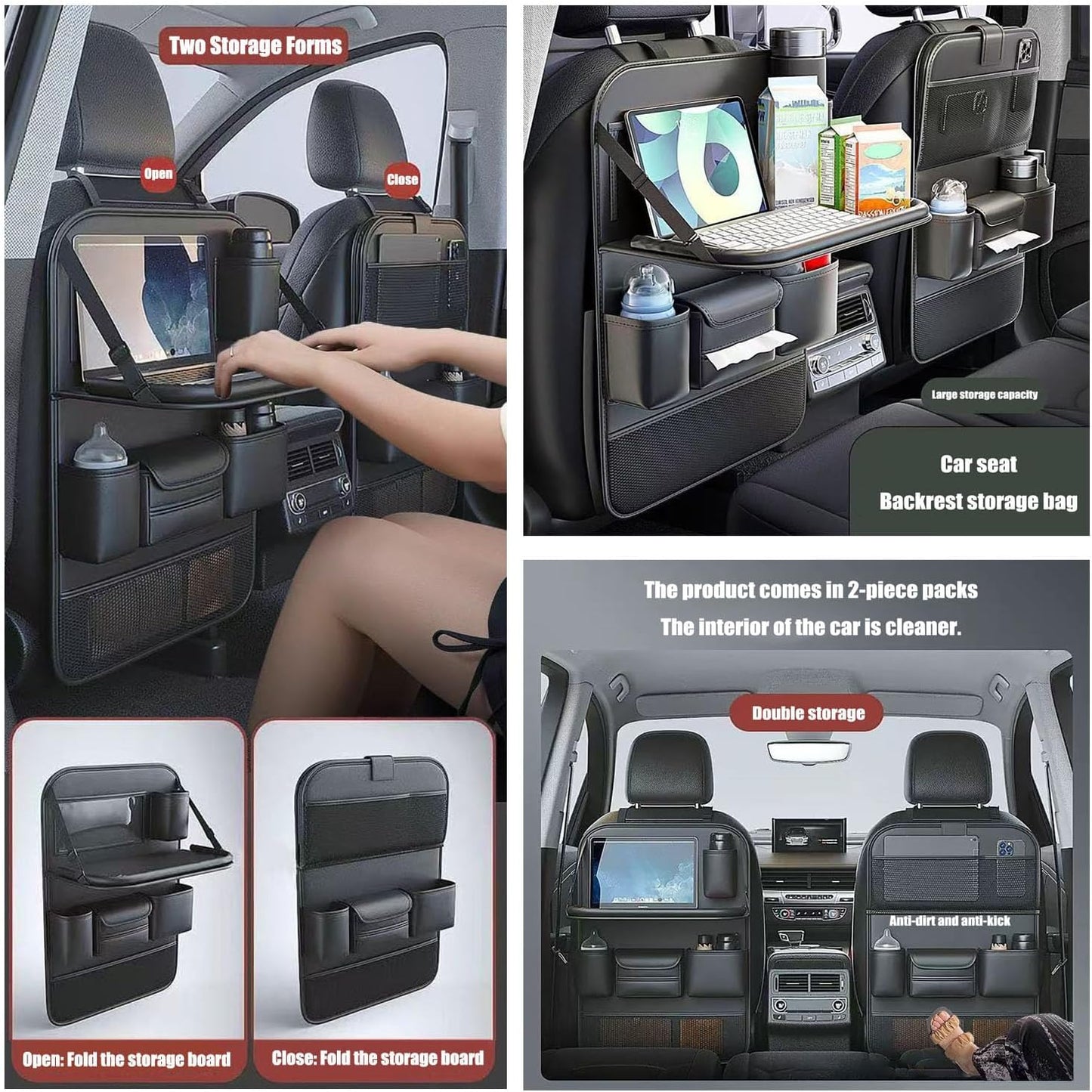 1 Pack - Car Organizer, Back Seat Car Organizer, Back Seat Organizer, Seat Back Organizer.(Black)
