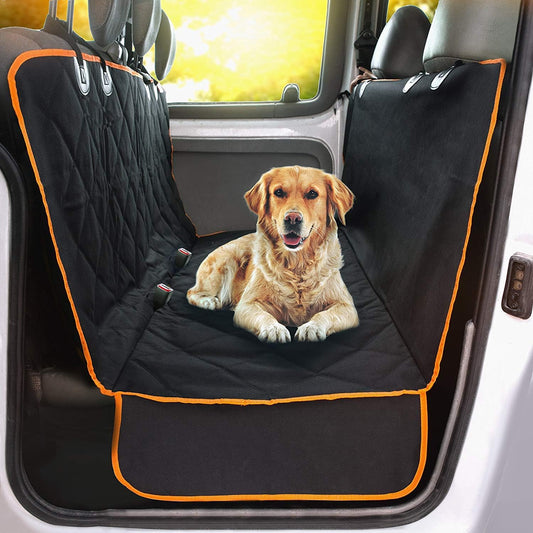 Doggie World Dog Car Seat Cover for Back Seat, Waterproof Dog Hammock | Durable Pet Car Seat Cover Backseat Protector for Cars & SUVs, Nonslip Scratchproof Rear Seat Cover Against Dirt, Fur
