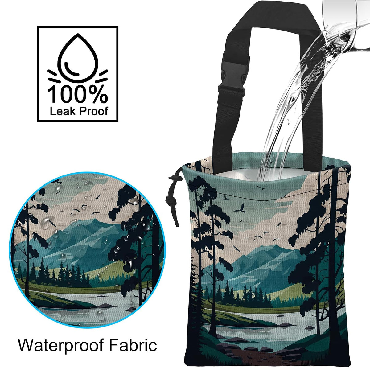 Car Trash Can Waterproof Garbage Bag Hanging for Car Back Seat