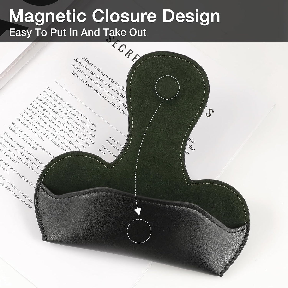 KINIVA Sunglass Clip & Holder, Magnetic Glasses Case for Car Organizer