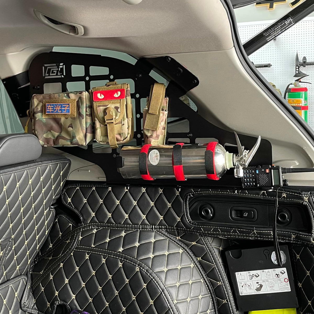 HIGH FLYING for Subaru Forester 2019-2024 Car Accessories Modular Storage Molle Panels System Trunk Shelf Luggage Storage Carrier Trunk Organizer Aluminum Alloy (Side Panels)