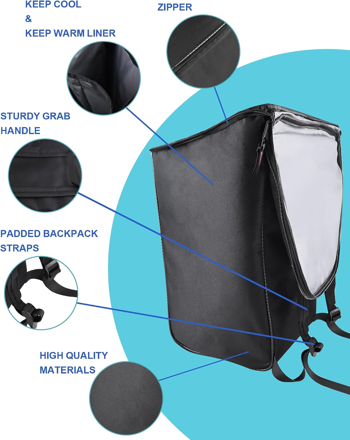 Built-In Insulated Front Trunk Cooler Bag, Waterproof Removable Storage Liner Organizer Compatible With Can-Am Spyder RT Limited 2010-2019 Accessories