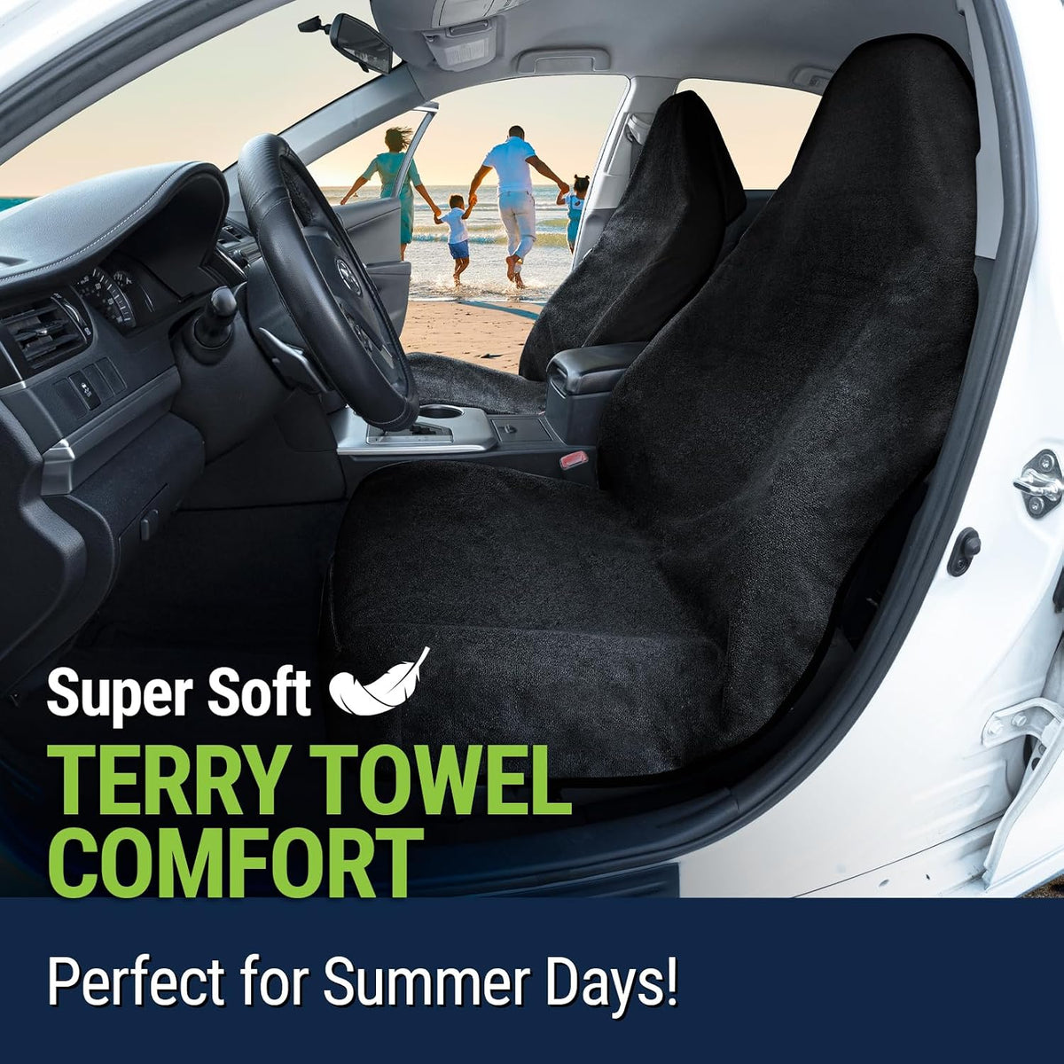 Season Guard Waterproof Towel Seat Cover,Universal Fit Non-Slip Front Cover