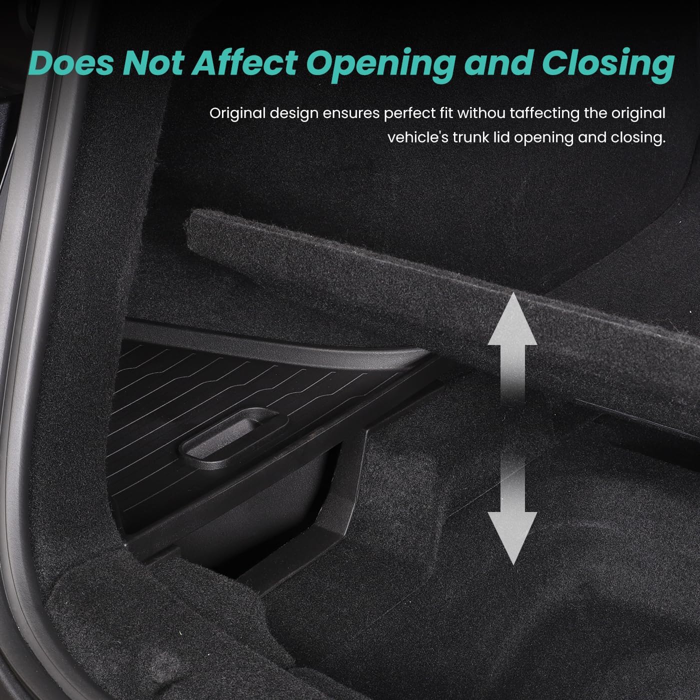2025 2026 Model Y Juniper Rear Trunk Storage Bins with Lids 2PCS Rear Trunk Storage Box for Refresh Model Y TPE Waterproof Trunk Organizer for Model Y Juniper Interior Accessories