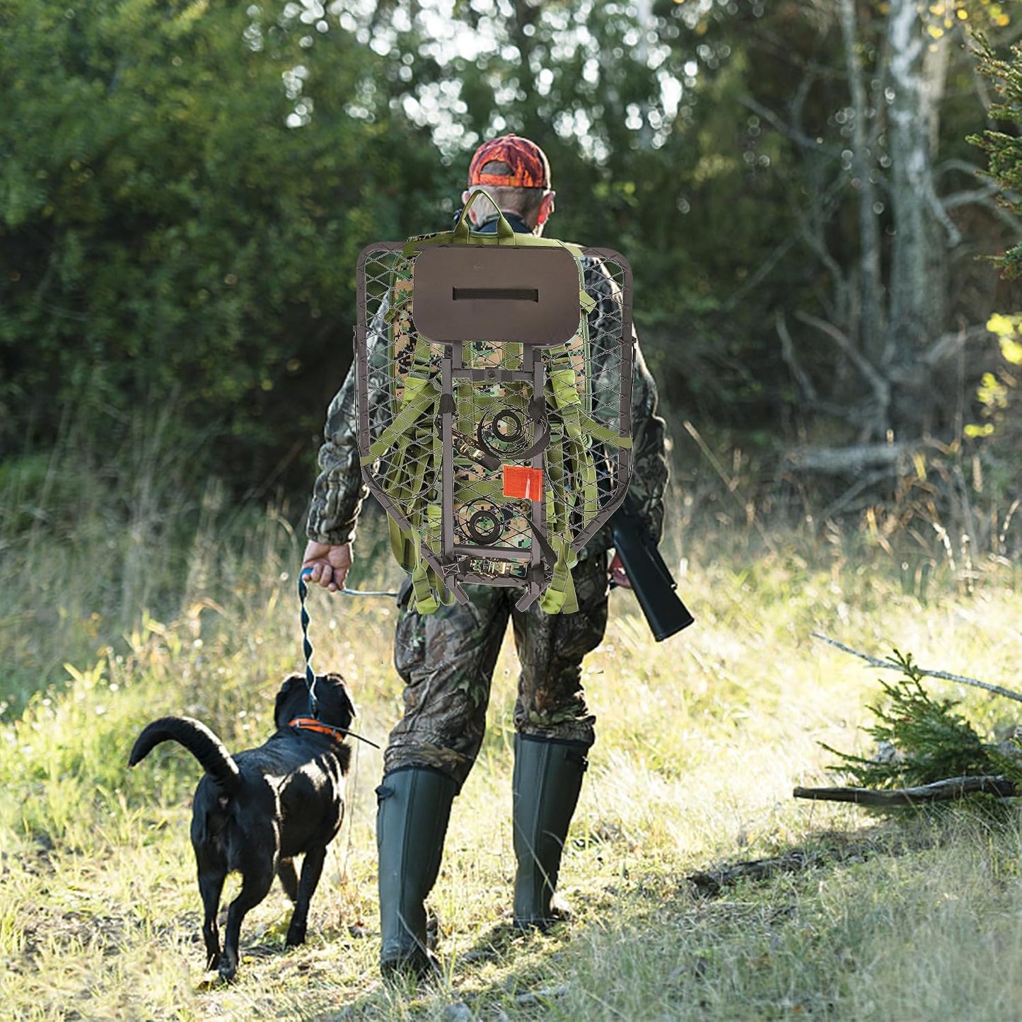 Tree Stand Harness- Ergonomic Camouflage Hunter Safety Harness- Tree Stand Backpack Carry Straps- Universal Tree Stand Transport System for Most Tree Stands (Tree Stand Not Included)