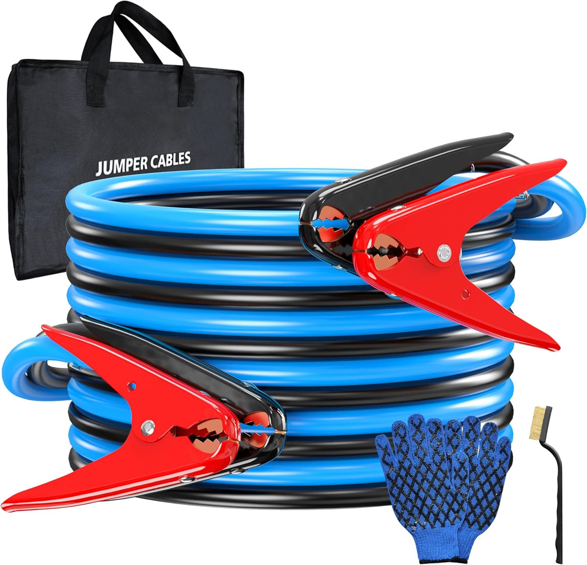 1 Gauge 25 Feet Jumper Cables Heavy Duty for Car