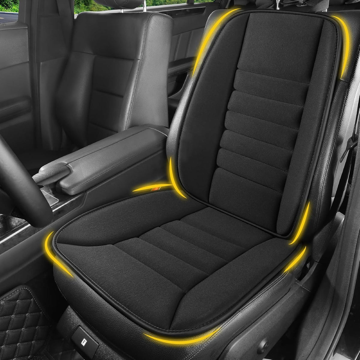 Lofty Aim Car Seat Cushion with Back Support Pillow, Driver Seat Cushion