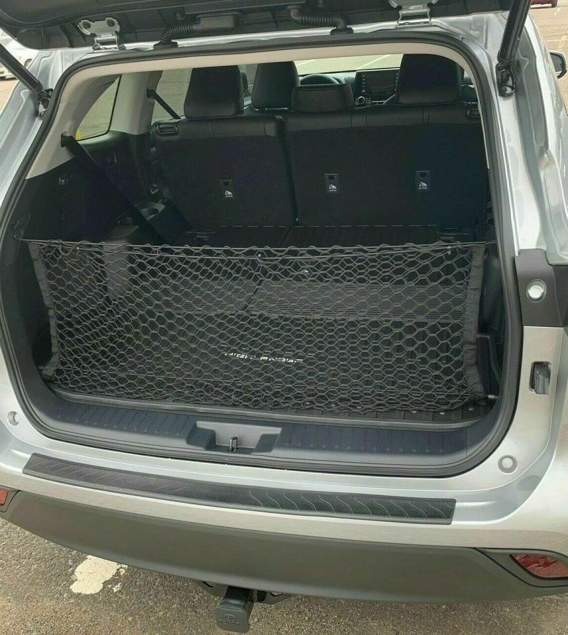 Trunk Organizer Cargo Net for Toyota Highlander 2014-2023 - Envelope Style Cargo Net for SUV - Premium Mesh Car Trunk Organizer Vehicle Carrier Storage – Compatible with Highlander