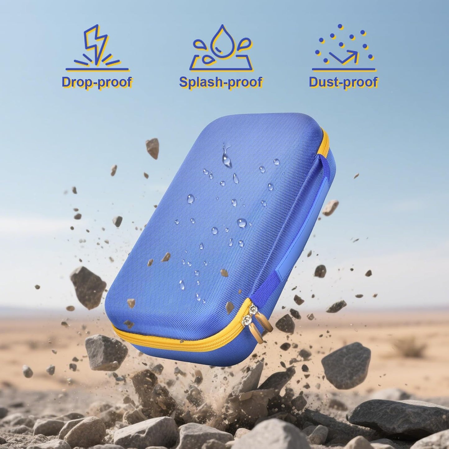 GWCASE Small Vacuum Car Case for Fanttik Slim V8 Apex/Mate, Case Only | Removable Divider, Mesh Pocket for Accessories, EVA Shell Protection for Trunk, Truck and Road-Trip Storage