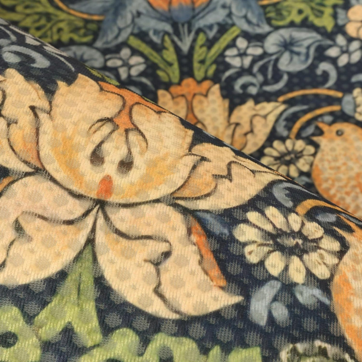Luxury Boho Car Seat Covers Set,2-Front Seat Full Set,William Morris Vintage Bohemian Floral Pattern Honeycomb Knit Fabric,Breathable&All-Season Universal Automotive Seat Protectors