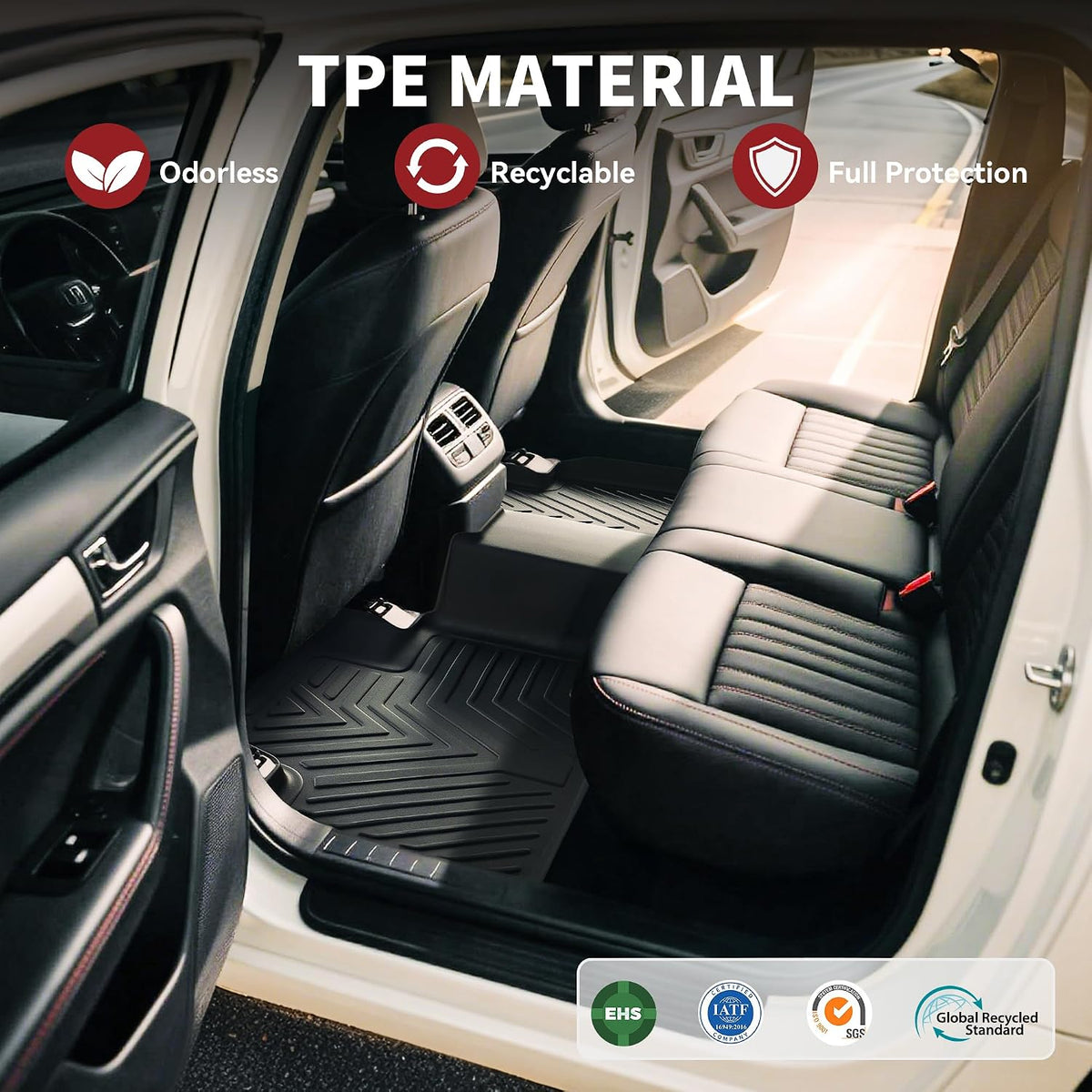 YITAMOTOR Floor Mats Fit for Honda Accord 2018-2022, All Weather Protection