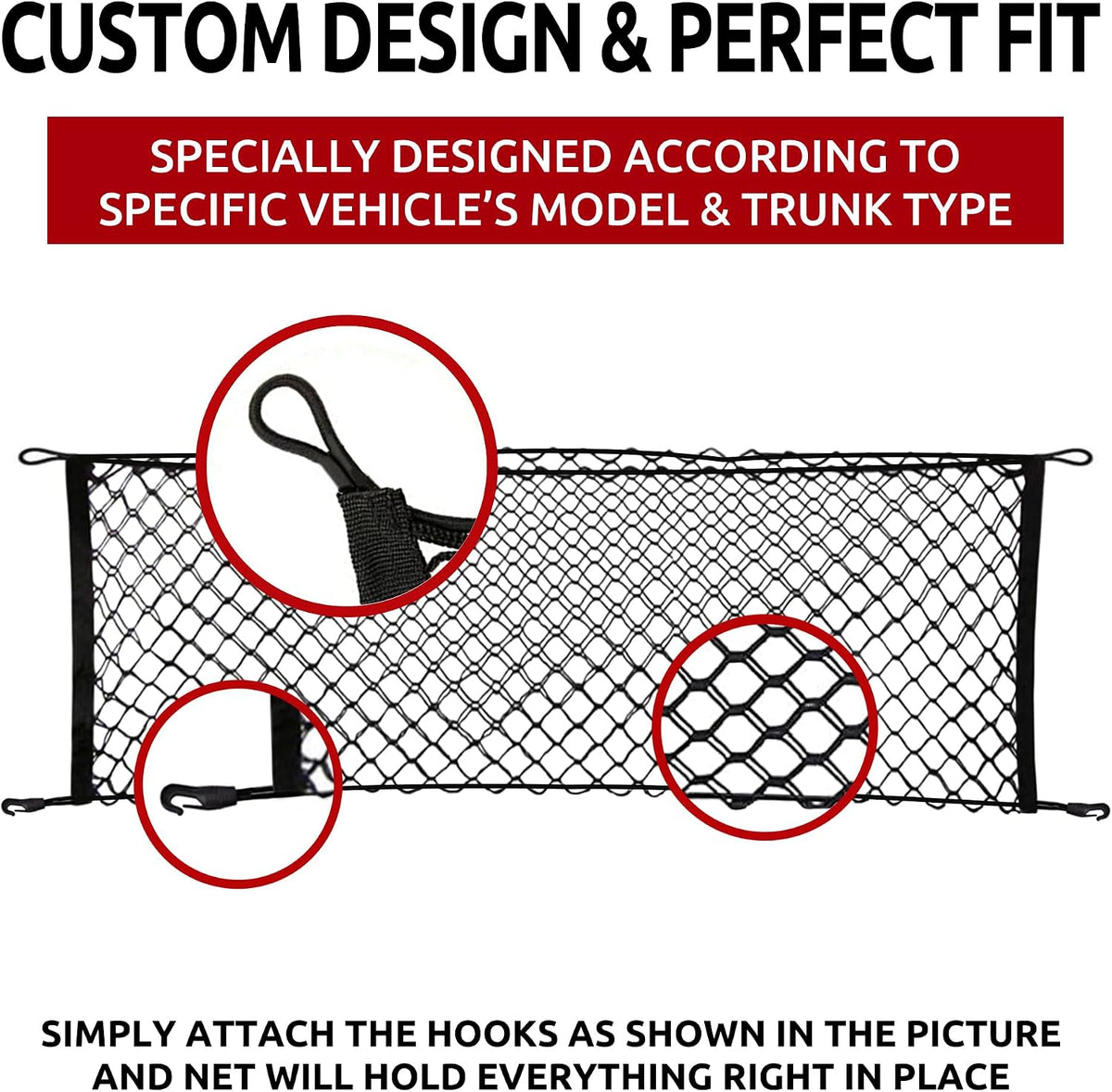 Envelope Style Automotive Elastic Trunk Mesh Cargo Net for Lexus RX RX350 2023-2026 - Premium Trunk Organizer and Storage - Luggage Net for Crossover- Best Car Organizer for Lexus RX