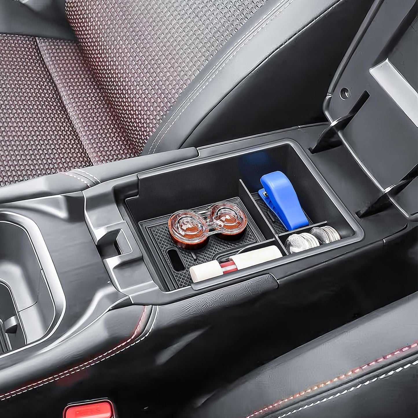 RUNROAD Center Console Organizer Tray Compatible with 2025 Nissan Kicks Accessories, Insert Armrest Storage Tray For Kicks S SV SR Middle Console Dividers Custom Coin Holder Glove Compartment