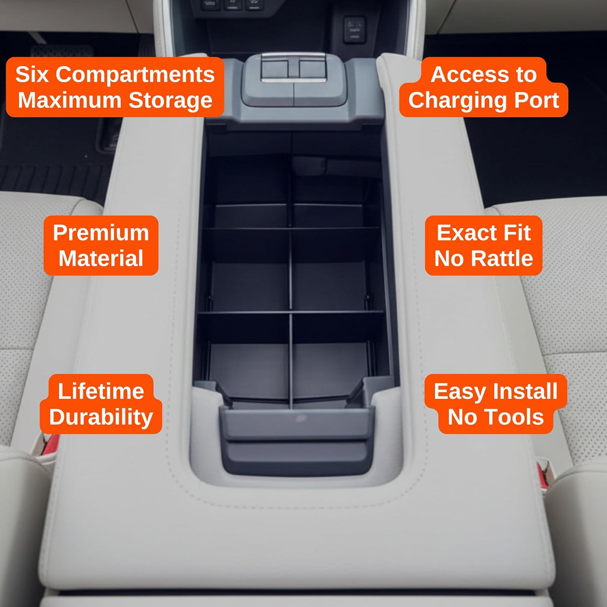 Vehicle OCD - Center Console Organizer for Toyota Grand Highlander (2024-2026) - Made in USA - SLX198