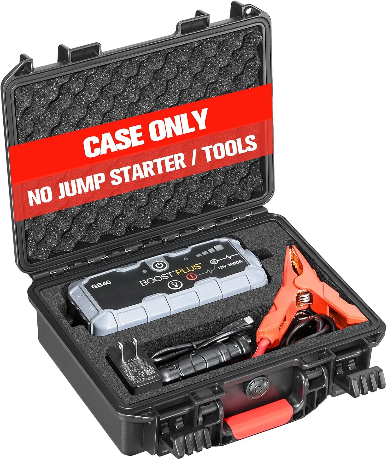 Case for NOCO Boost GB40 GB20 – Waterproof Hard Storage Box for 1000A UltraSafe Jump Starter | Battery Pack Fast Car Charger Accessories | Portable Protective Storage for Drivers Road Trips Emergency
