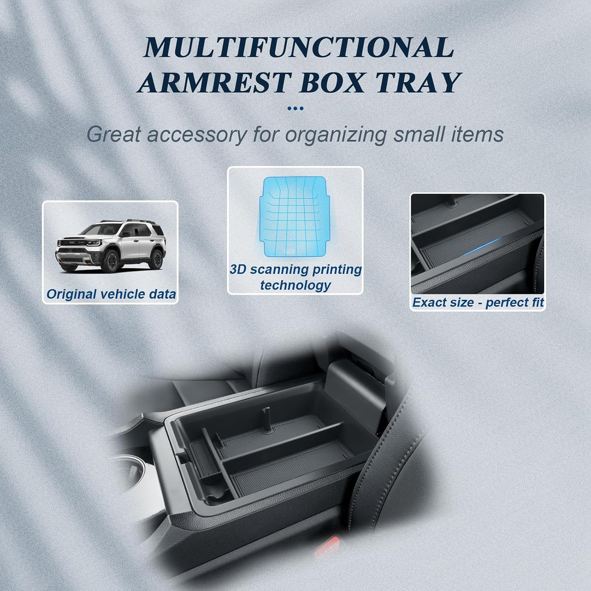 BIBIBO 2Pack for 2026 Honda Passport Center Console Organizer for 2026 Honda Passport Console Organizer+Cup Holder 2026 Passport Accessories 2026 Passport