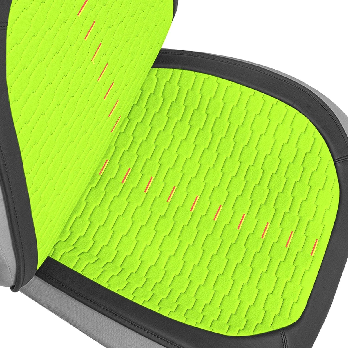 FH Group Front Set Car Seat Cushions for Low Back Car Seats, Universal Fit, Airbag Compatible Car Seat Cover for SUV, Sedan, Van, Green