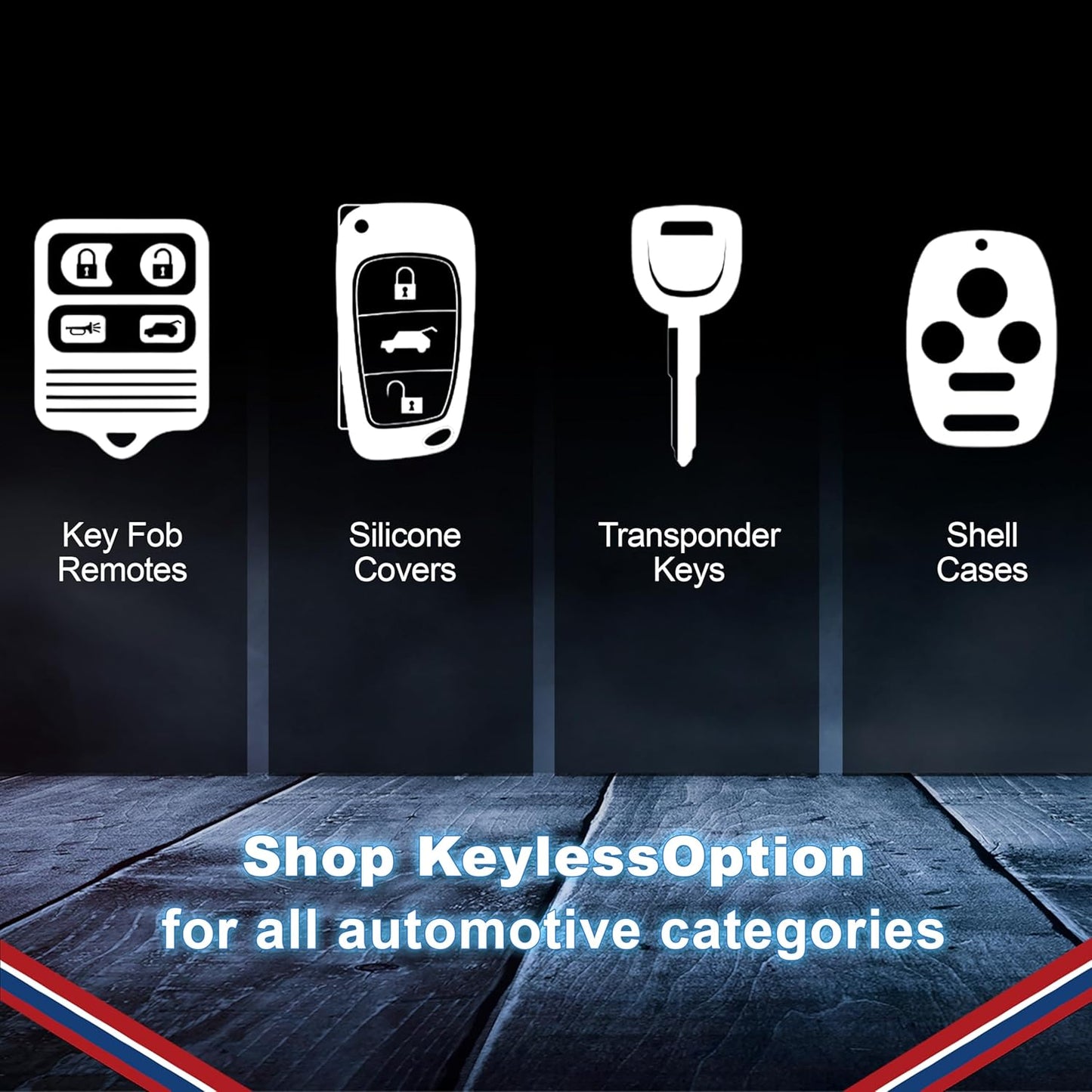 KeylessOption Key Fob Replacement for 2003 2004 2005 2006 2007 Chevrolet Chevy Silverado Suburban Tahoe GMC Sierra Yukon Cadillac Escalade Hummer H2 Keyless Remote Control, 3-Button LHJ011-2 Pack