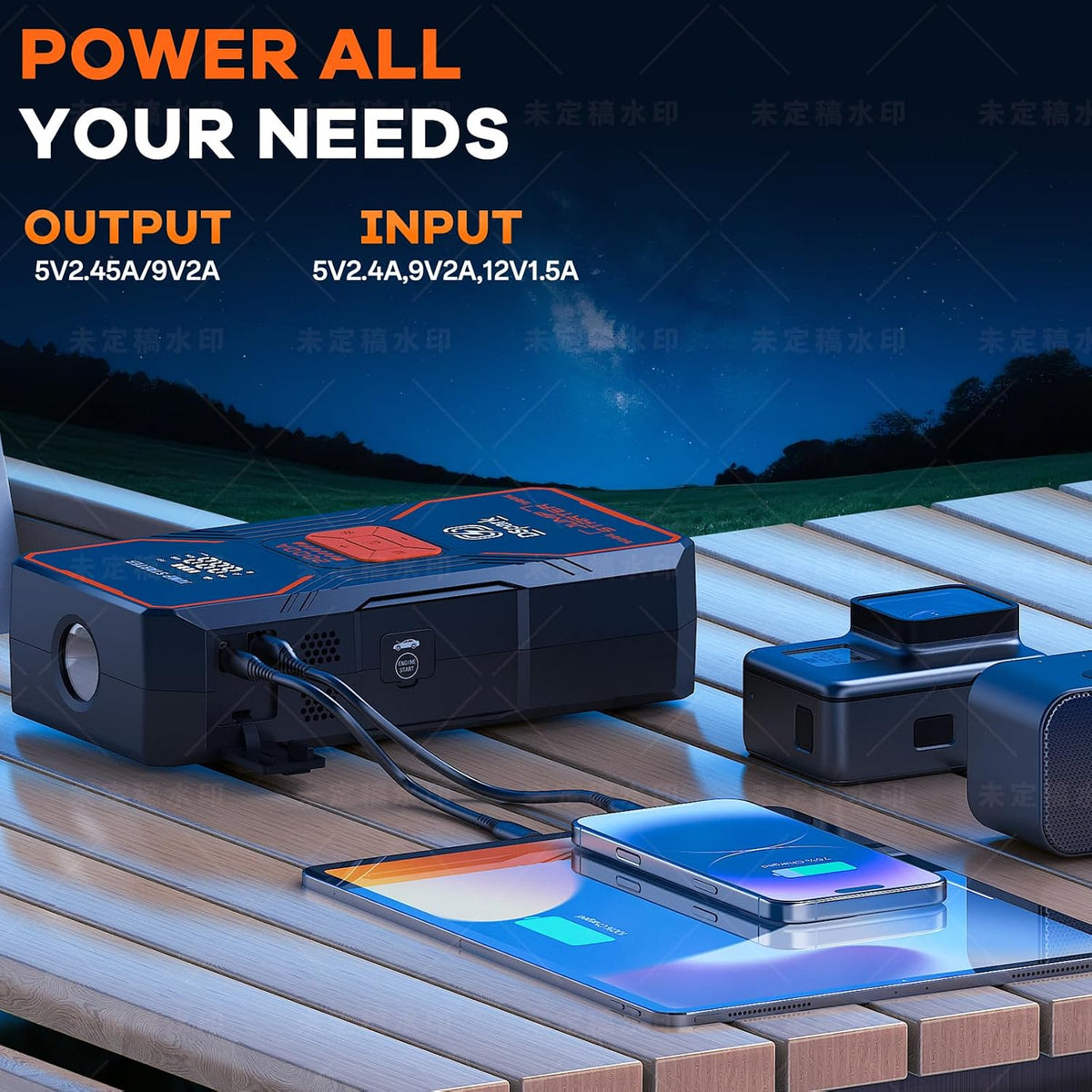B31 2000A, 16000mAh Jump Starter, 12V Battery Booster