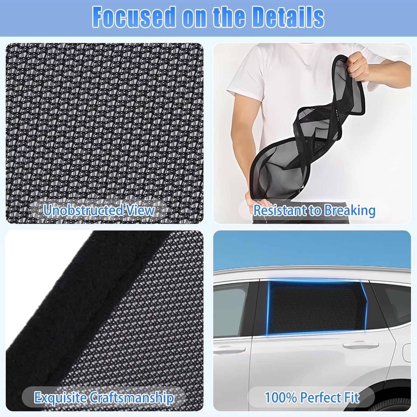 ZATOOTO Car Window Shades Honda CRV 2023-2025 for Rear Window 2Pack car Shades for Back Windows Baby & Pet | Blocks 99% UV Rays & Heat | Breathable Mesh for Privacy & Bug Protection | Camping & Travel