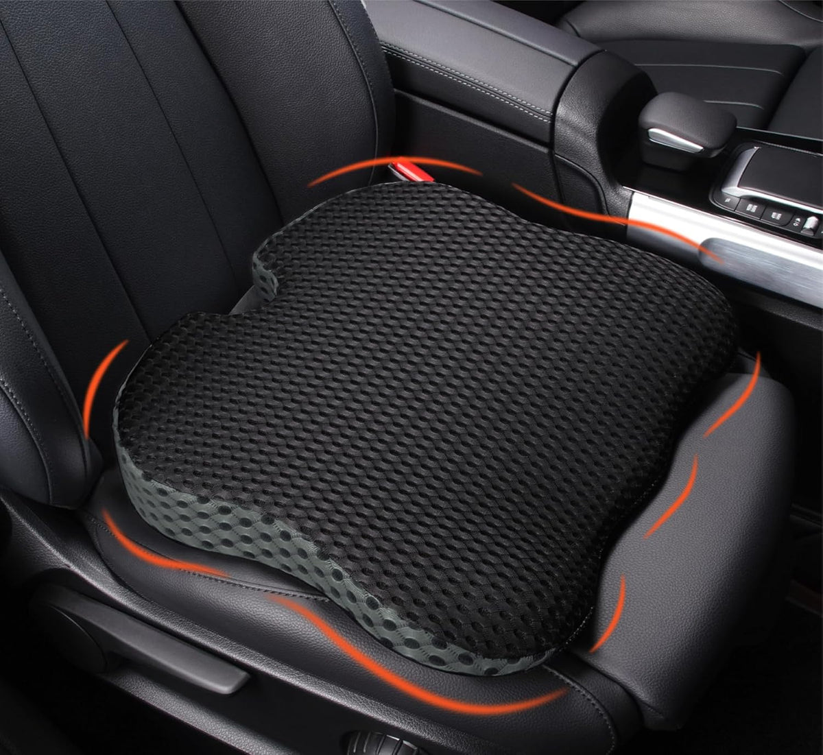 Lofty Aim Car Seat Cushion, Comfort Memory Foam Car Cushions for Driving (Gray)