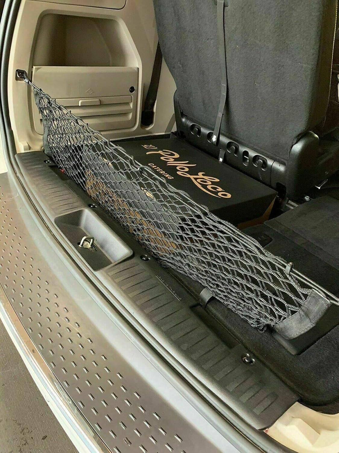 Rear Trunk Organizer Cargo Net for Dodge Grand Caravan 2008-2020 – Envelope Style Cargo Net for Van - Premium Mesh Elastic Car Trunk Organizer - Compatible with Grand Caravan
