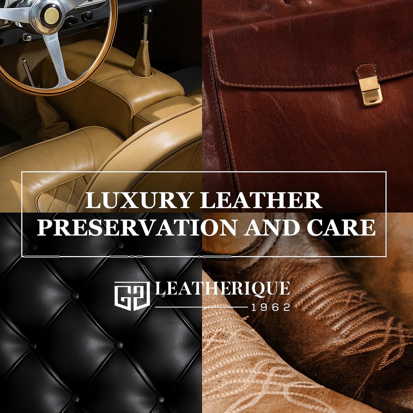 Leatherique Prestine Clean 16 oz | Leather Cleaner &amp; Conditioner for Cars, Furniture, Saddles &amp; More | Gently Removes Dirt, Oils &amp; Impurities | Works Alone or with Leatherique Rejuvenator Oil