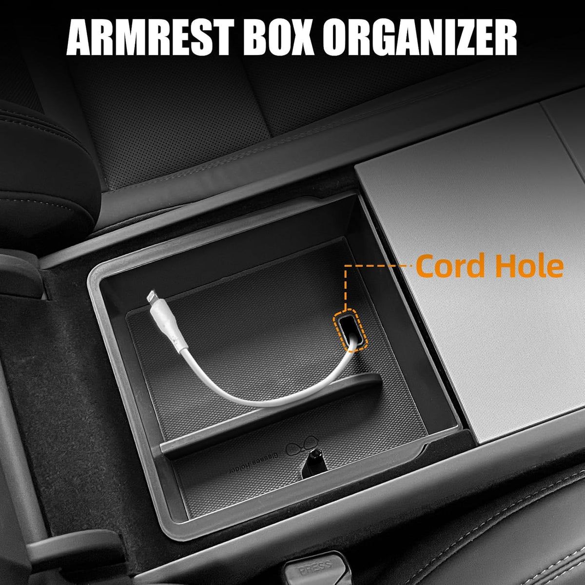 2 Pcs Center Console Organizer Trays for New Tesla Model Y 2025 2026 Juniper and Tesla Model 3 2024 2025 Highland Center Console and Armrest Box Accessories