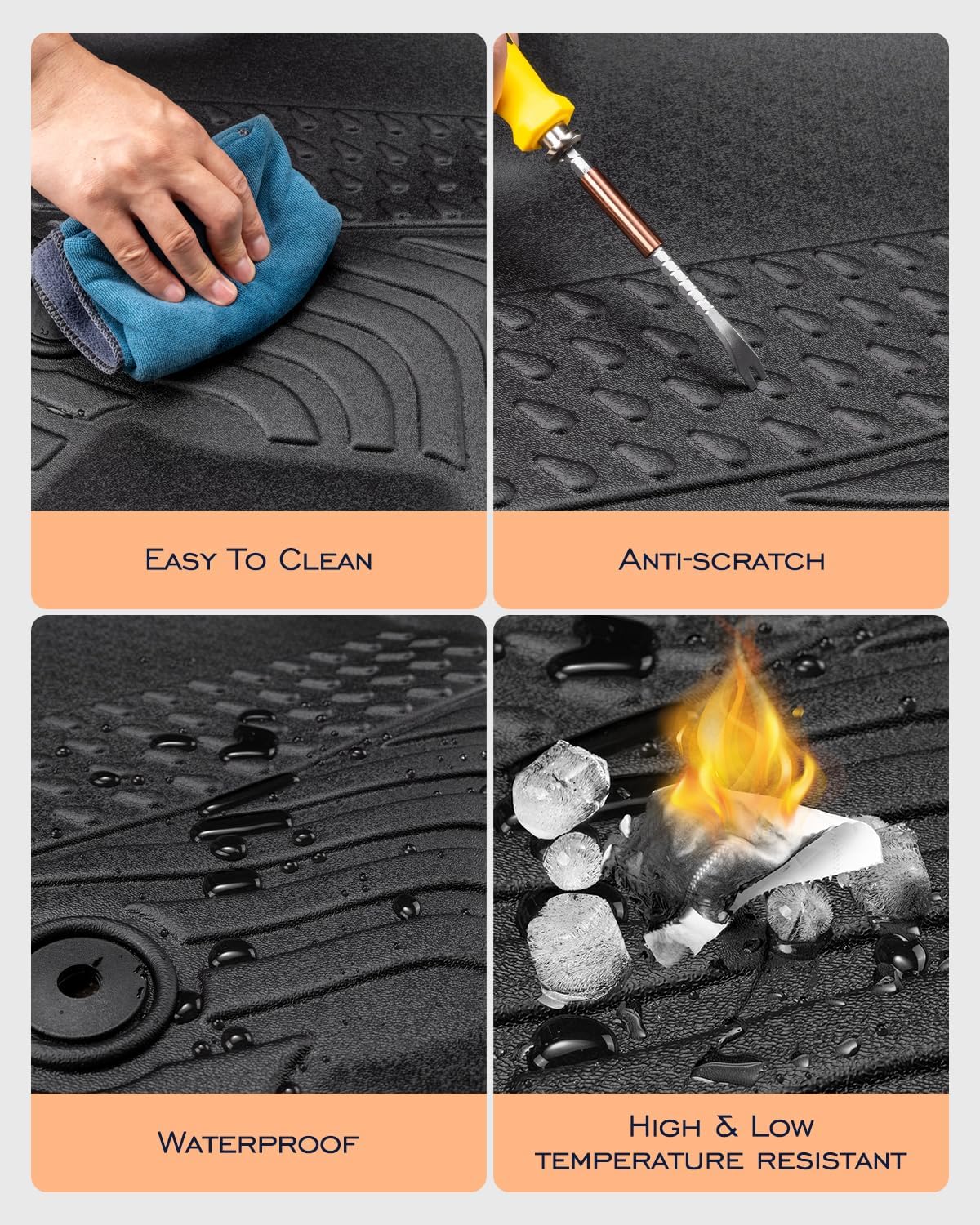 All-Weather Floor Mat for Honda Accord 2013-2017 (Only for Sedan)