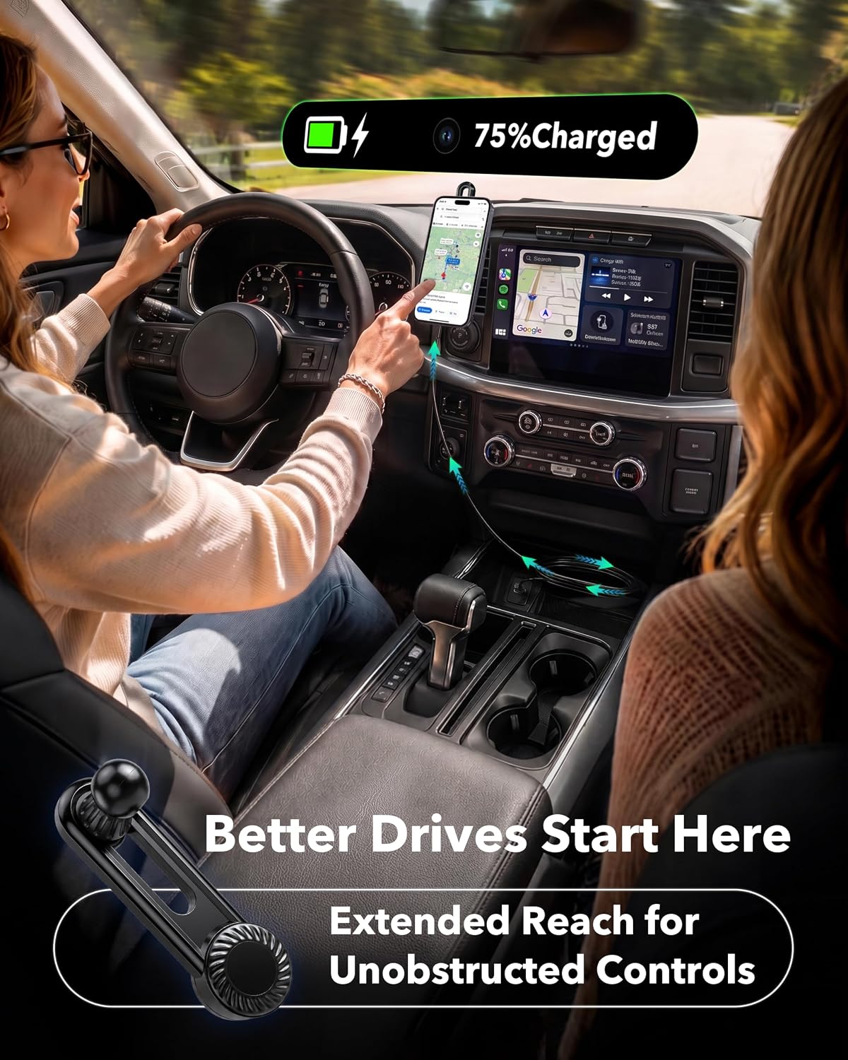 Wireless Car Charger for 2021-2026 Ford F150, 2025 Ford F-150 Accessories