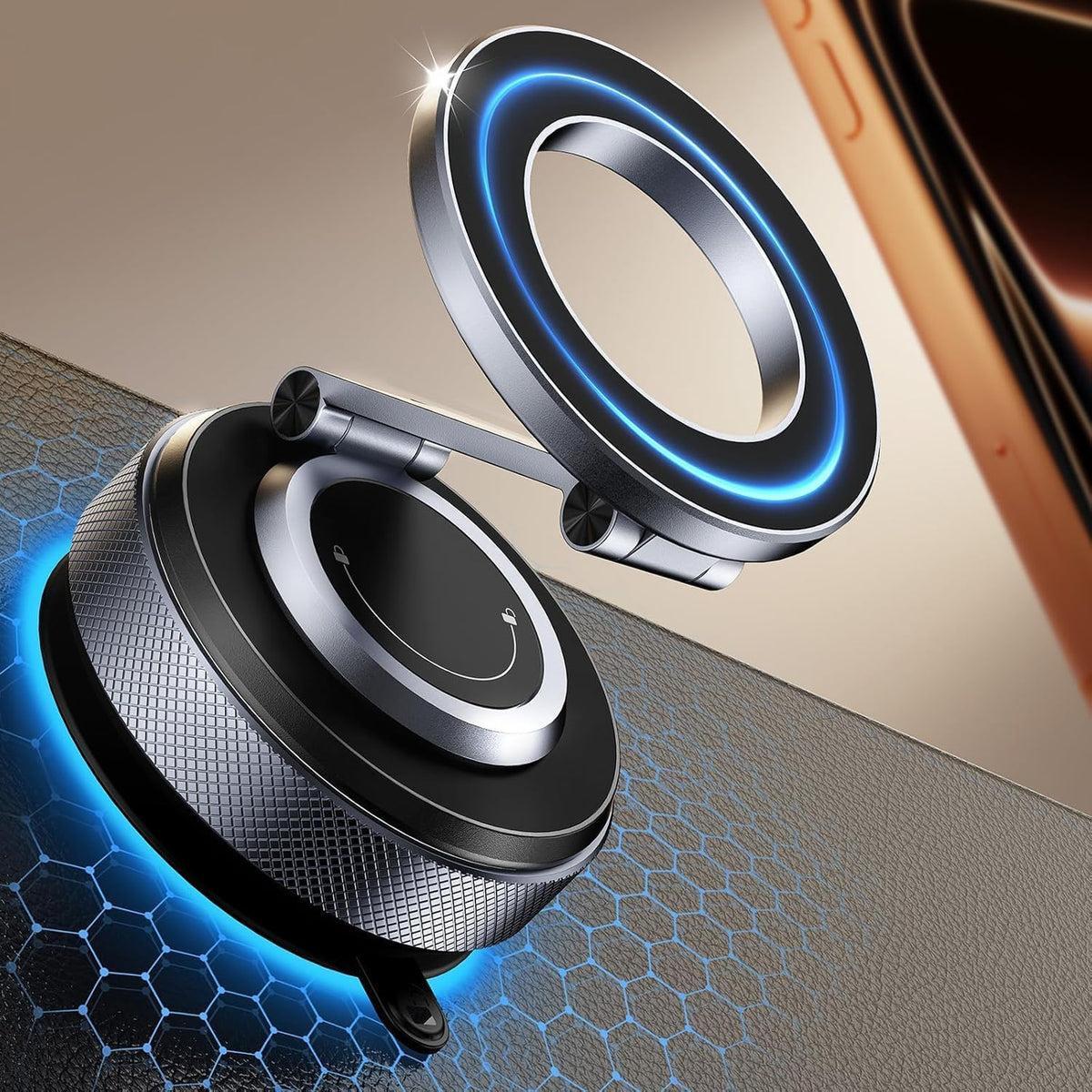 2026 Vacuum Magnetic Phone Holder for Car, MagSafe Car Mount