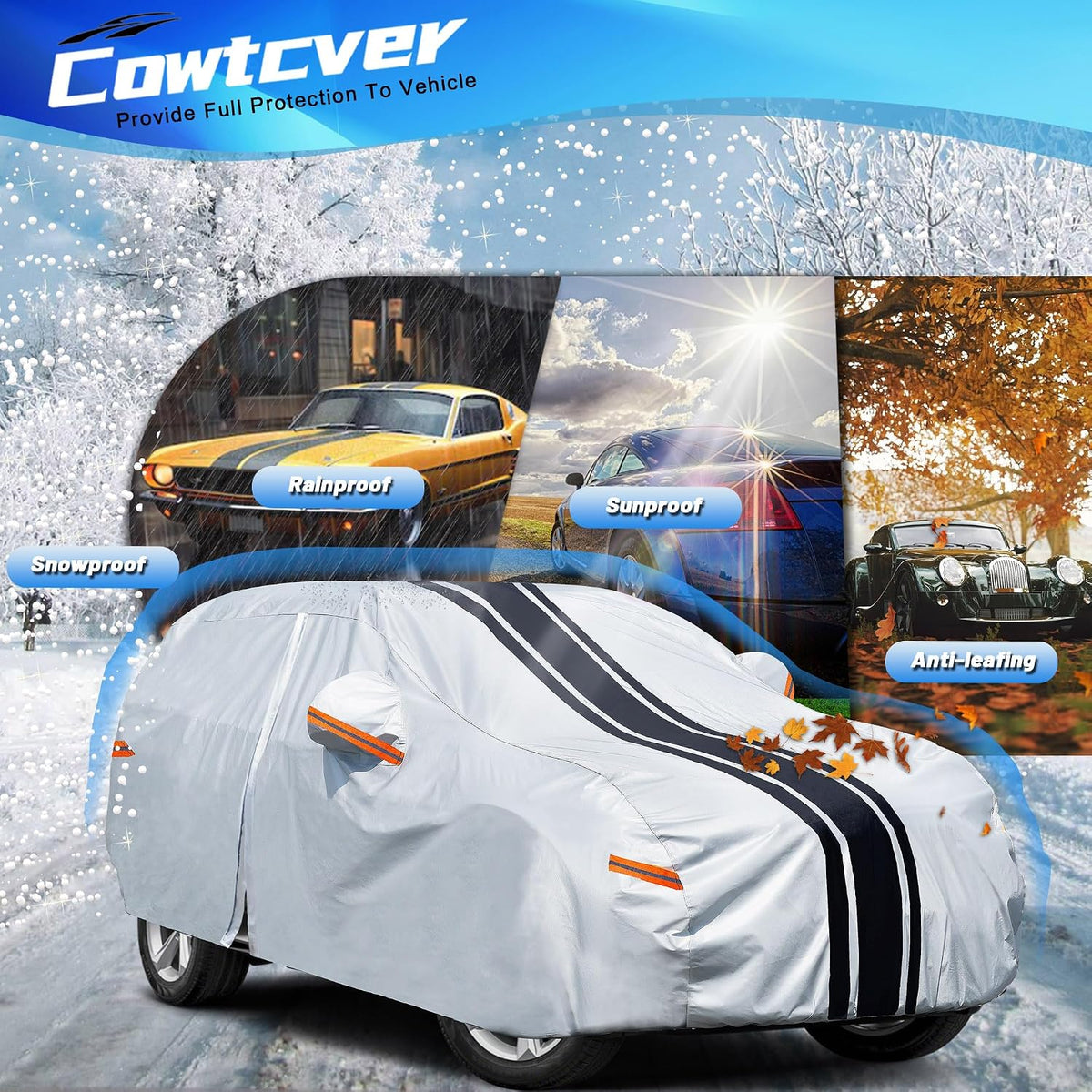 Car Cover Custom Fit for Subaru Forester,Mazda CX-5/CX5, Waterproof All Weather for Automobiles Full Exterior Cover Rain Sun Snow UV Protector.