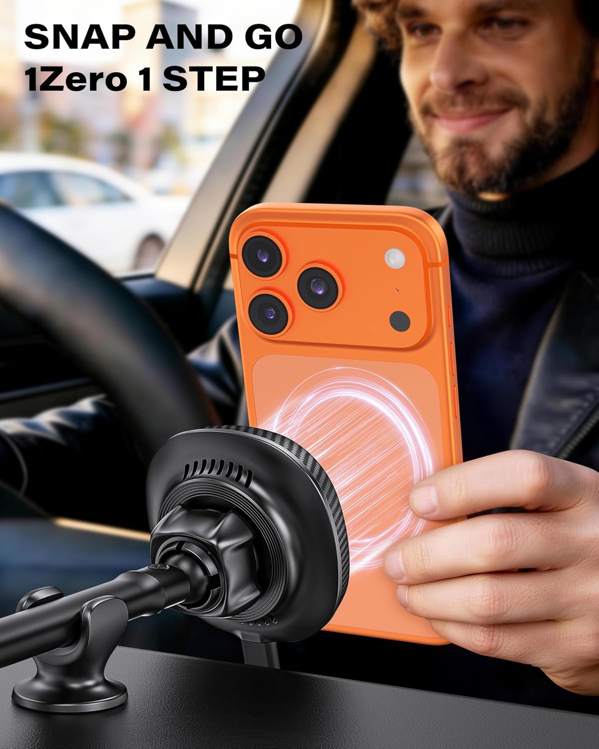 1Zero for Magsafe Car Mount Charger, 15W Fast Charging for Windshield