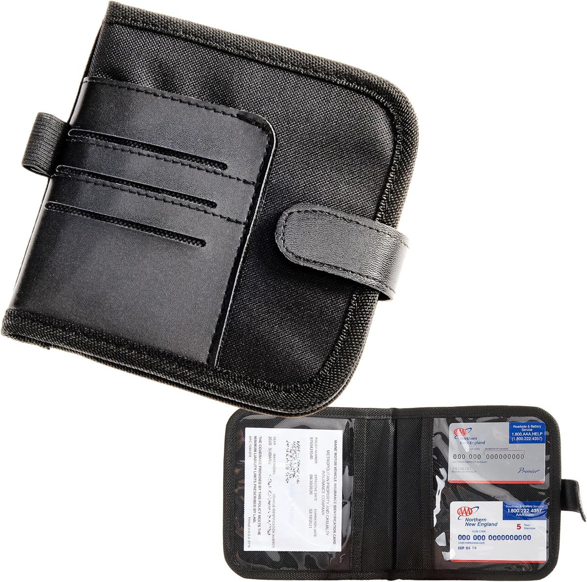 Sun Visor Registration and Insurance Card Holder and Car Document Holder