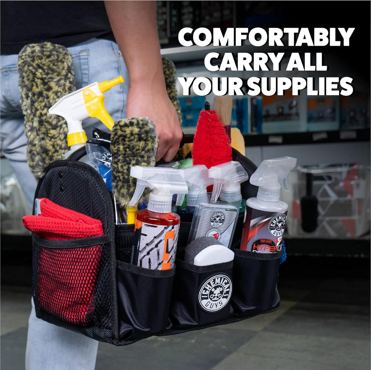Chemical Guys, Quick Load Collapsible Detailing Caddy & Organizer, Black