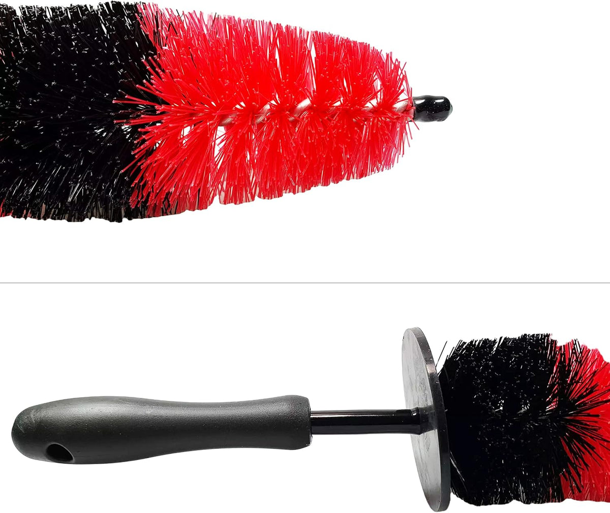 MaximalPower 18’’ Long Wheel Barrel Brush for Car Wheel Rim Detailing Brush - Car Brush Tire Detail Brush Soft Bristle Multipurpose for Exhaust Tips Motorcycles (Red Brush x1)