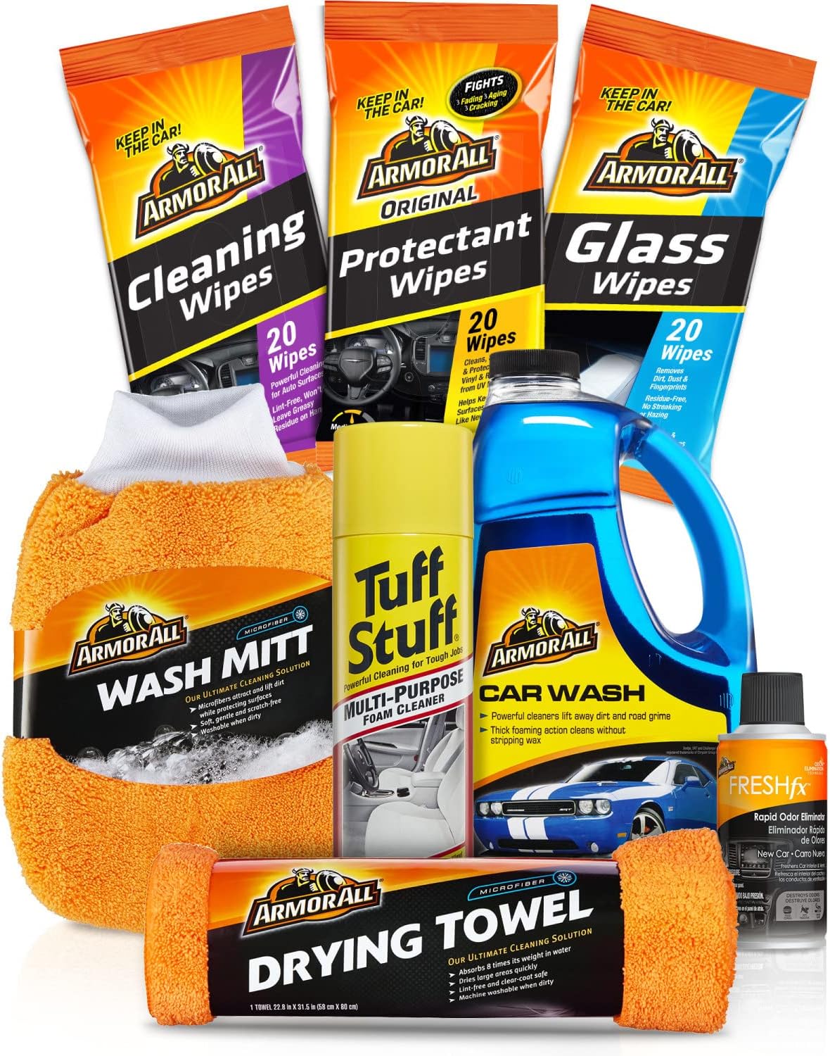 Armor All Cleaning Kit, Car Wash Soap, Wash Mitt & Microfiber Towel | Armor All Cleaning Kit, Car Wash Soap, Wash Mitt & Microfiber Towel